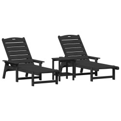 Transat 3 pcs Noir Polyéthylène 514743514743