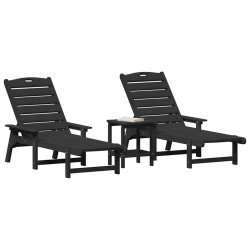 Transat 3 pcs Noir Polyéthylène 514743514743