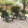 Transat 3 pcs Noir Polyéthylène 514743514743