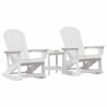 Ensemble de salon de jardin 3 pcs Blanc HDPE 514744514744