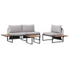 Ensemble de salle à manger pour jardin 3 pcs Gris clair Acier 514745514745