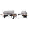 Ensemble de salle à manger pour jardin 3 pcs Gris clair Acier 514745514745