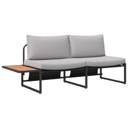 Ensemble de salle à manger pour jardin 3 pcs Gris clair Acier 514745514745