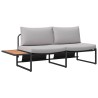 Ensemble de salle à manger pour jardin 3 pcs Gris clair Acier 514745514745
