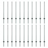 Poteau de clôture. 22 pcs Vert 140 cm Acier 514748514748