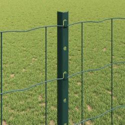 Clôture avec poteau Vert 1,2 x 25 m Acier et PVC 514751514751