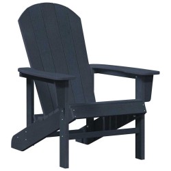 Chaise de jardin 3 pcs Bleu marine Polyéthylène 514754514754