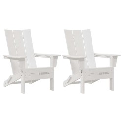 Chaise de jardin 2 pcs Blanc 80.5 x 74.5 x 92 cm Polyéthylène 514755514755