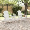 Chaise de jardin 3 pcs Blanc Polyéthylène 514757514757