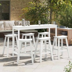 Ensemble de bar de jardin 6 pcs Blanc HDPE 514759514759