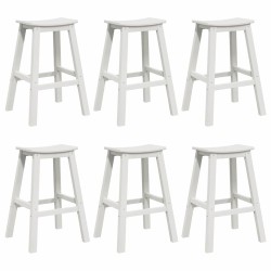 Ensemble de bar de jardin 6 pcs Blanc HDPE 514759514759