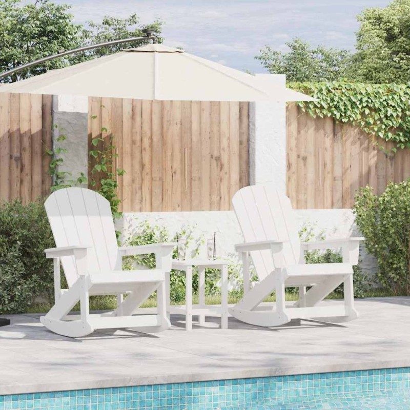 Chaises Berçantes Adirondack 2 pcs Blanc HDPE 514761514761