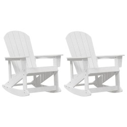 Chaises Berçantes Adirondack 2 pcs Blanc HDPE 514761514761