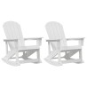 Chaises Berçantes Adirondack 2 pcs Blanc HDPE 514761514761