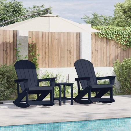 Chaises Berçantes Adirondack 2 pcs Bleu marine HDPE 514762514762