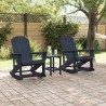 Chaises Berçantes Adirondack 2 pcs Bleu marine HDPE 514762514762