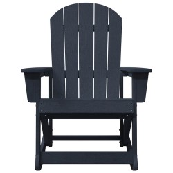 Chaises Berçantes Adirondack 2 pcs Bleu marine HDPE 514762514762