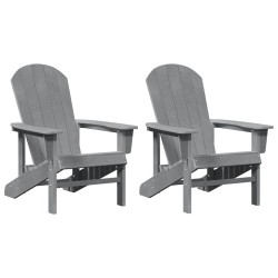 Chaise de jardin 2 pcs Gris clair 82 x 74 x 92 cm Polyéthylène 514763514763