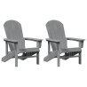 Chaise de jardin 2 pcs Gris clair 82 x 74 x 92 cm Polyéthylène 514763514763