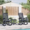 Chaise à bascule 3 pcs Bleu marine Polyéthylène 514766514766