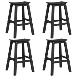 Ensemble de bar de jardin 4 pcs Noir HDPE 514767514767