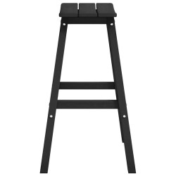 Ensemble de bar de jardin 4 pcs Noir HDPE 514767514767