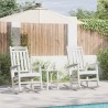 Chaise à bascule 3 pcs Blanc Polyéthylène 514768514768
