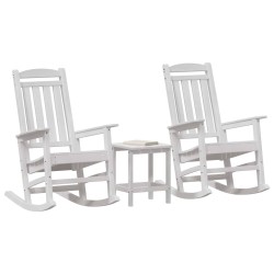 Chaise à bascule 3 pcs Blanc Polyéthylène 514768514768