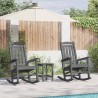 Chaise à bascule 2 pcs Gris clair 92 x 70 x 108 cm Polyéthylène 514769514769