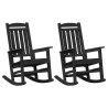 Chaise à bascule 2 pcs Noir 92 x 70 x 108 cm Polyéthylène 514770514770