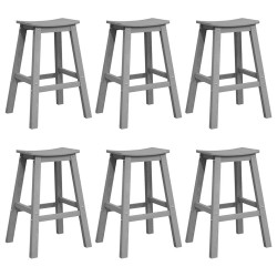 Ensemble de bar de jardin 6 pcs Gris clair HDPE 514772514772
