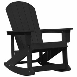 Chaises Berçantes Adirondack 2 pcs Noir HDPE 514773514773