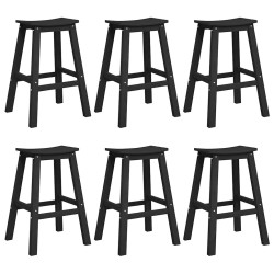 Ensemble de bar de jardin 6 pcs Noir HDPE 514774514774
