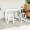 Ensemble de bar de jardin 4 pcs Blanc HDPE 514777514777