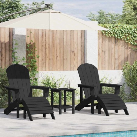 Chaise de jardin 2 pcs Noir 83 x 74 x 92 cm Polyéthylène 514778514778