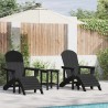 Chaise de jardin 2 pcs Noir 83 x 74 x 92 cm Polyéthylène 514778514778