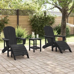 Chaise de jardin 2 pcs Noir 83 x 74 x 92 cm Polyéthylène 514778514778