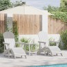 Chaise de jardin 2 pcs Blanc 83 x 74 x 92 cm Polyéthylène 514779514779