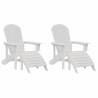 Chaise de jardin 2 pcs Blanc 83 x 74 x 92 cm Polyéthylène 514779514779