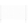 Clôture avec poteau Argenté 1,4 x 10 m Acier 514785514785