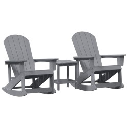 Ensemble de salon de jardin 3 pcs Gris clair HDPE 514793514793