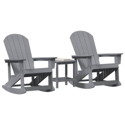 Ensemble de salon de jardin 3 pcs Gris clair HDPE 514793514793