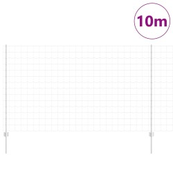 Clôture avec poteau Argenté 1,4 x 10 m Acier 514806514806
