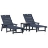 Transat 3 pcs Bleu marine Polyéthylène 514808514808