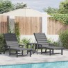 Transat 2 pcs Gris clair 195,5 x 53 x 98,5 cm Polyéthylène 514809514809