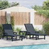 Transat 2 pcs Bleu marine 195,5 x 53 x 98,5 cm Polyéthylène 514811514811