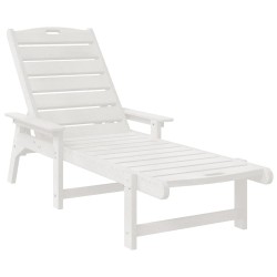 Transat 2 pcs Blanc 195,5 x 53 x 98,5 cm Polyéthylène 514812514812