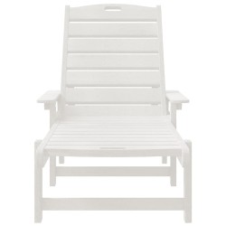 Transat 2 pcs Blanc 195,5 x 53 x 98,5 cm Polyéthylène 514812514812