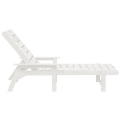 Transat 2 pcs Blanc 195,5 x 53 x 98,5 cm Polyéthylène 514812514812
