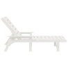 Transat 2 pcs Blanc 195,5 x 53 x 98,5 cm Polyéthylène 514812514812